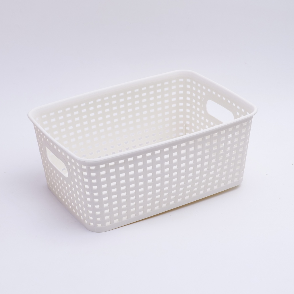 Plaid Medium Storage Basket without Lid