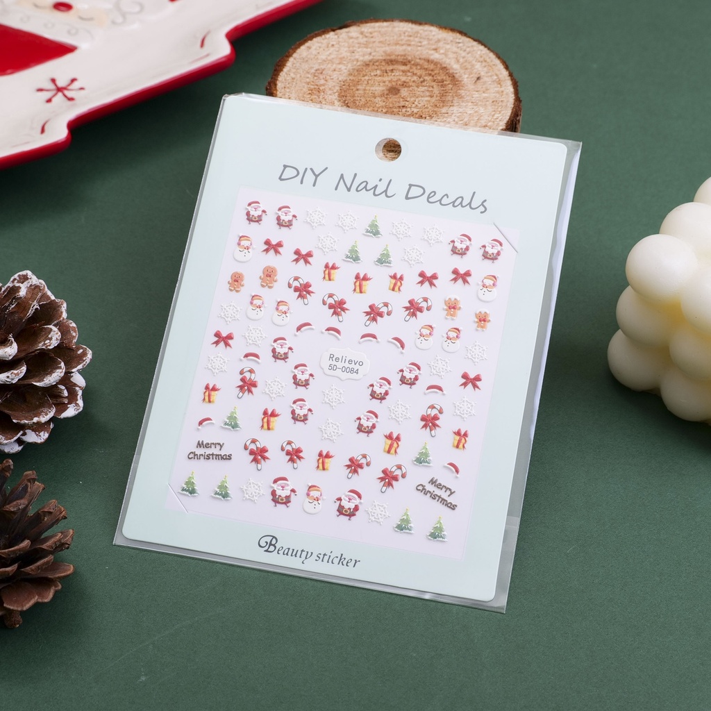 Christmas series -Red Hat Elf Nail Stickers