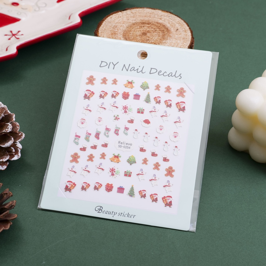 Christmas series -Gingerbread Fun Gift Nail Stickers
