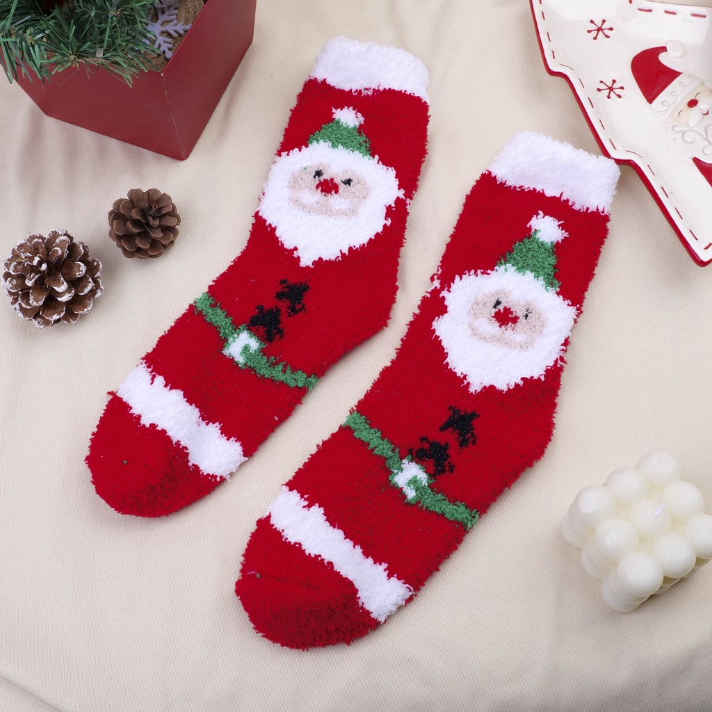 Coral Fleece Christmas Stocking - 6