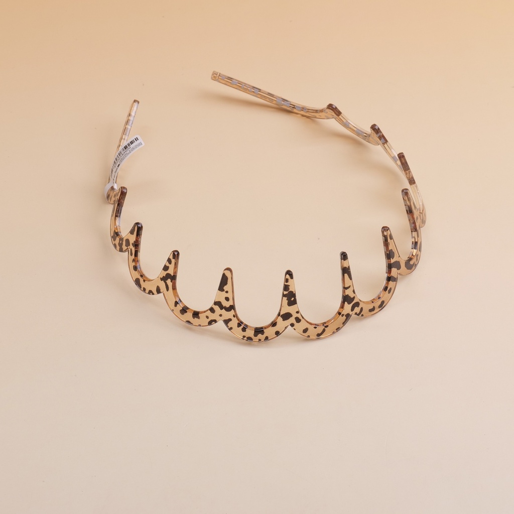 Leopard print headband - coffee