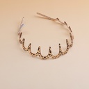 Leopard print headband - coffee