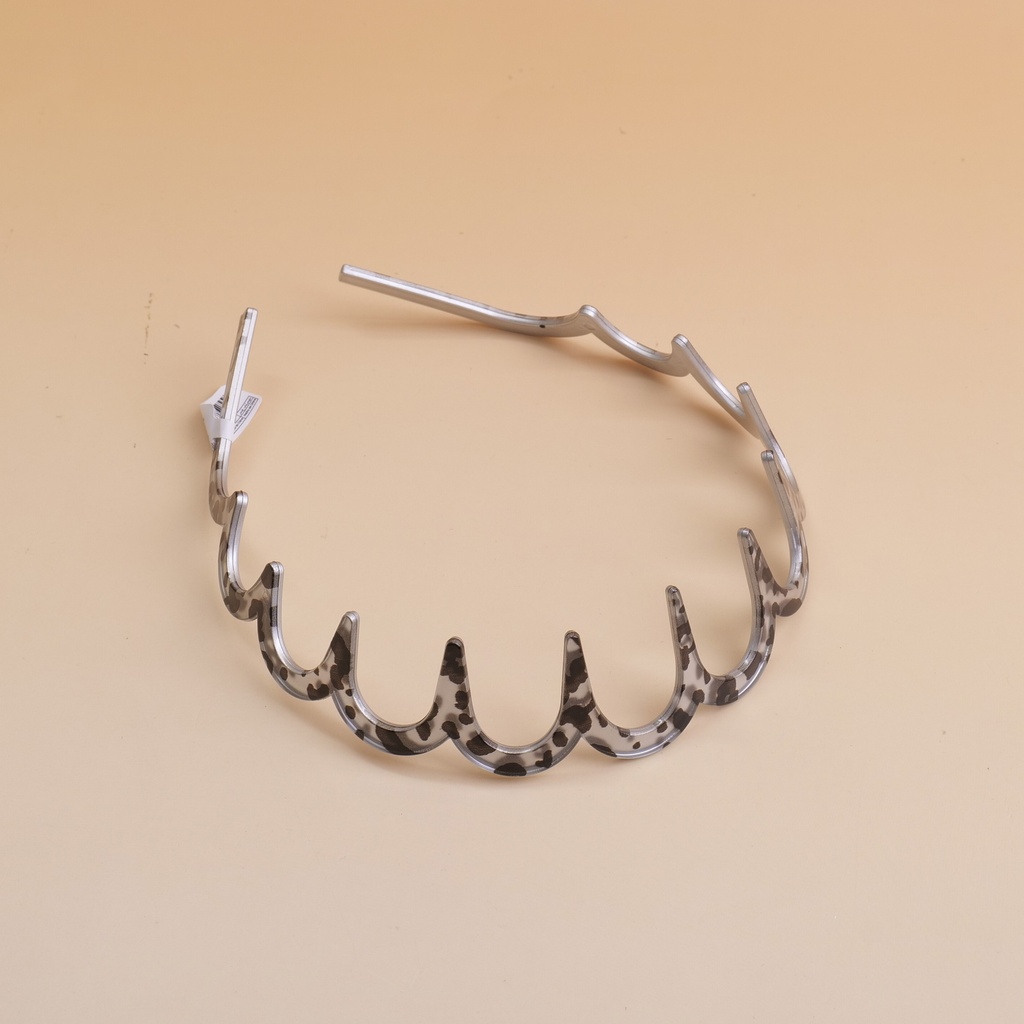 Leopard print headband - black