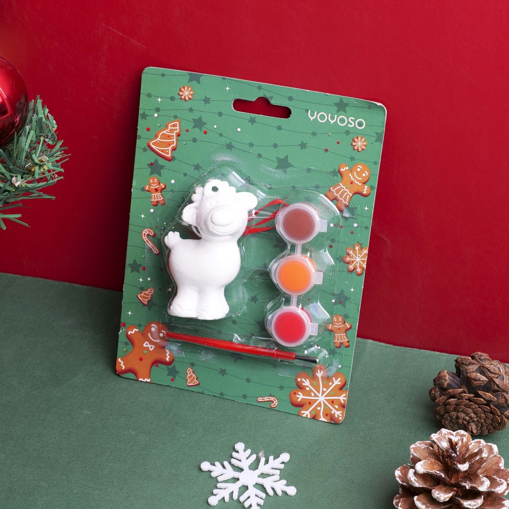 DIY Christmas Series - Christmas Reindeer Plaster Painting (with Hanging Rope)
