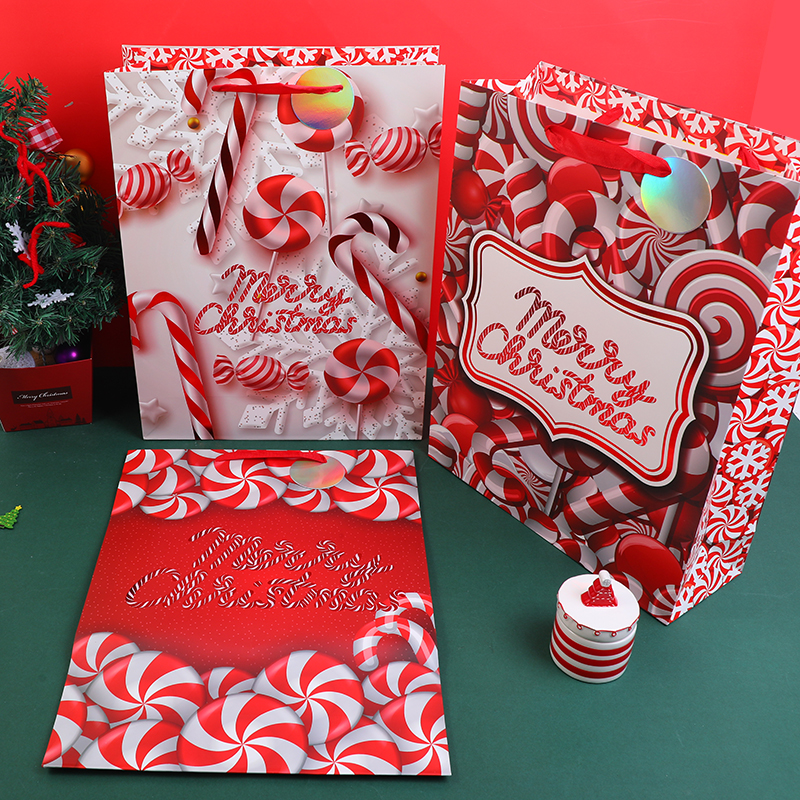 Christmas Colorful Candy Series Vertical Gift Bag L size