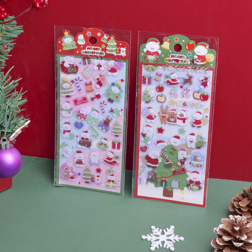 Christmas Series - Small-Particle Relief Stickers