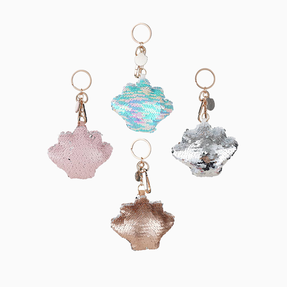 Sequined shell pendant
