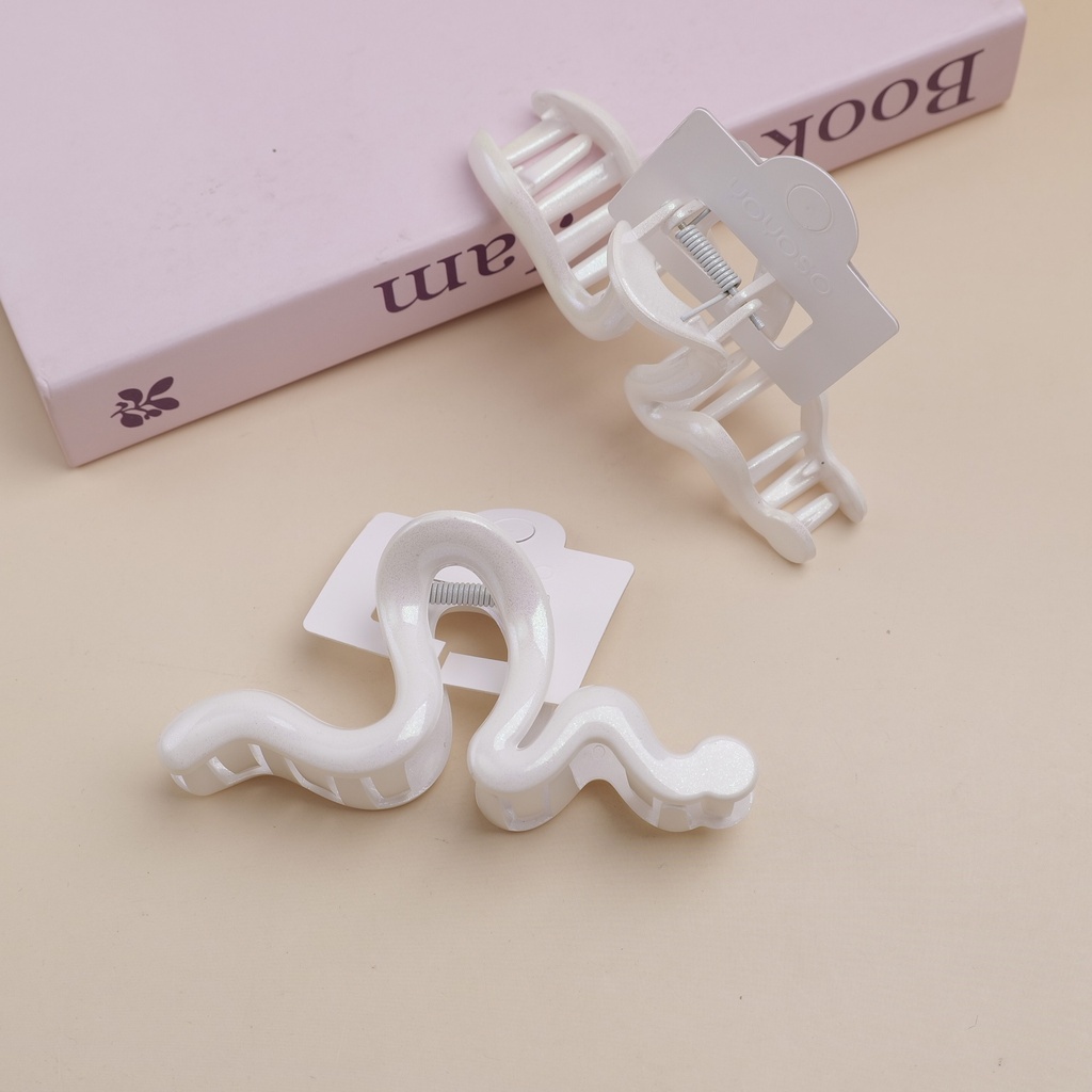 Sparkling series wavy claw clip