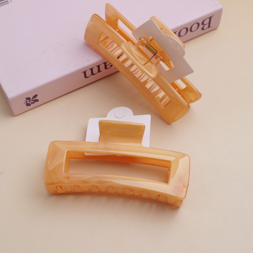 Square claw clip - ginger yellow