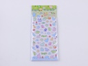 Mini glass hot stamping crystal jellyfish adhesive sticker