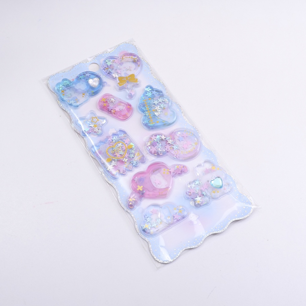 Glitter Gem Series - Dynamic Oil-Filled Sticker