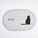 Cute Cat Round Diatomite Mat