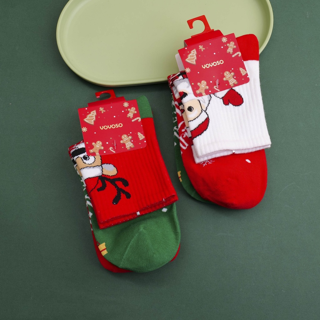 Christmas Mid-calf Socks （Pack of two pairs）- 11