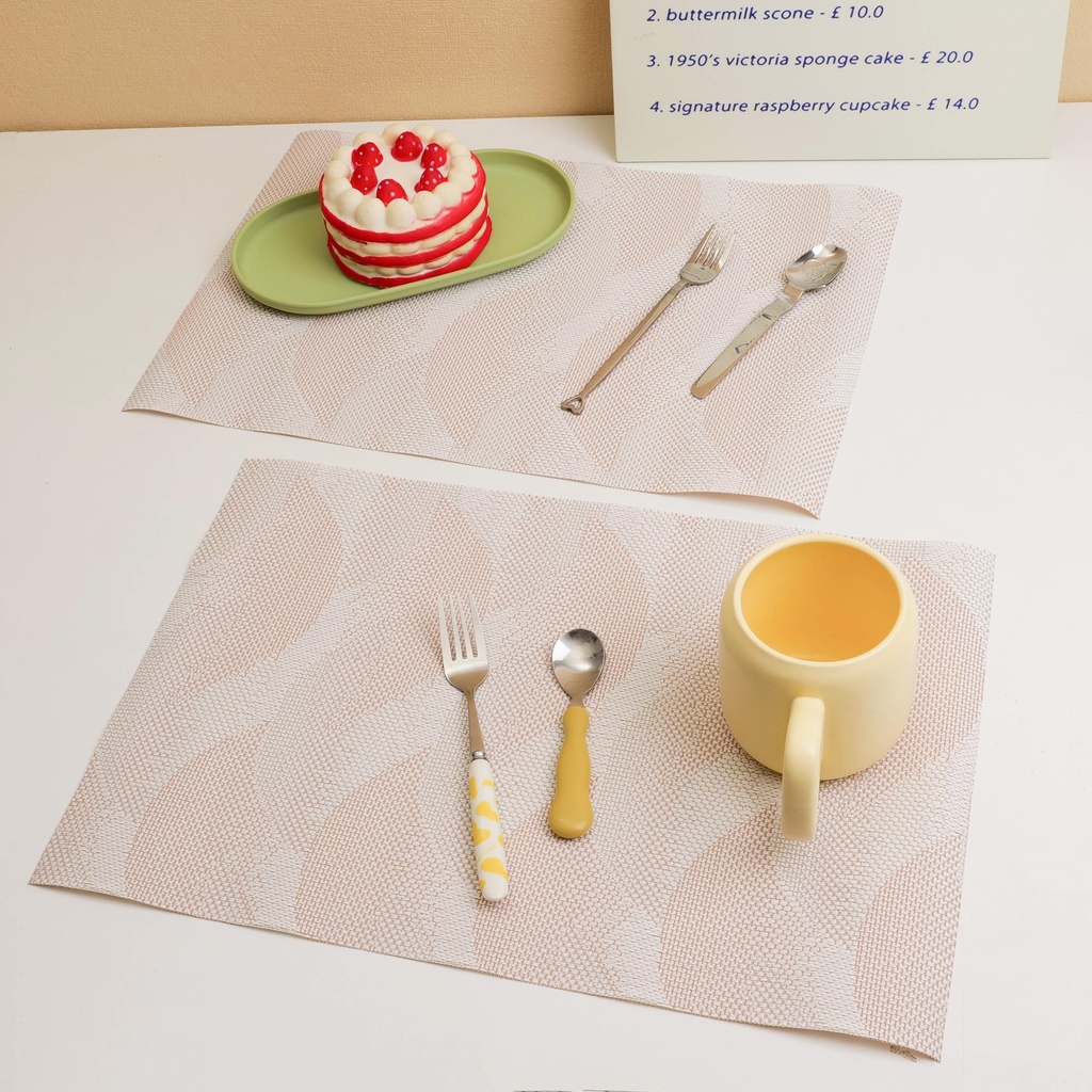 European style placemats 2pcs - orange