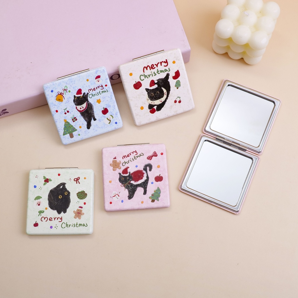 Christmas Series - Cat Square Relief Fashion Mirror