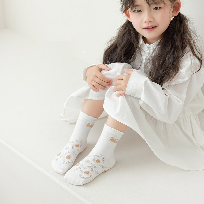Khaki Bunny Children’s Mid-Calf Socks 2 pairs M