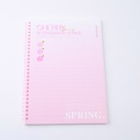 Pink Cherry Blossom Series -A5PPSoftThreadLoopNotebook(68PCSinnerpaeshorizontalline)