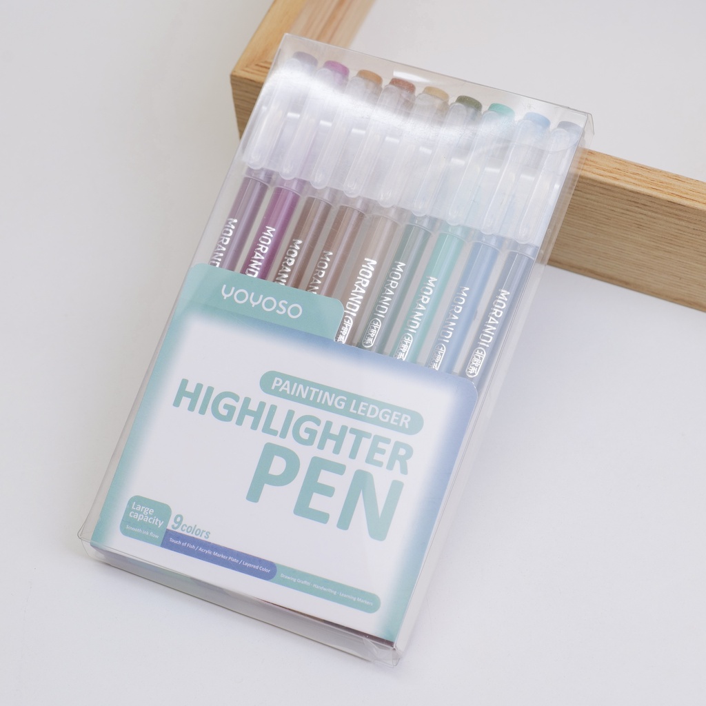 Morandi Nordic painting ledger Highlighter 9PCS