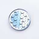 Polka dot camlet round princess mirror