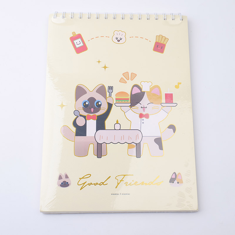 Cat friends' holiday - A4 flip up sketchbook (40PCS with blank inner pages)
