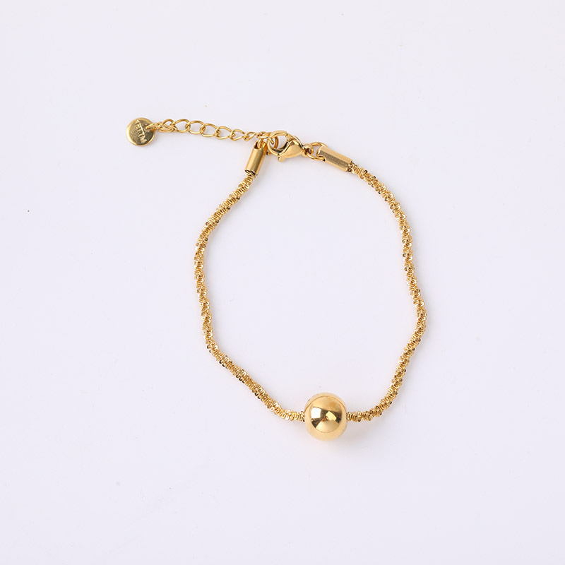 Simple Ball Bracelet-Gold