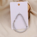Simple Silver Beaded Bracelet-3