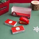 Christmas series red stapler with 2000pcs rose gold staples