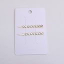 Square Zircon Alloy Barrette