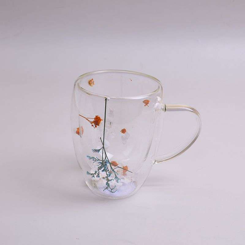 White dried flowers Glass - 350ml