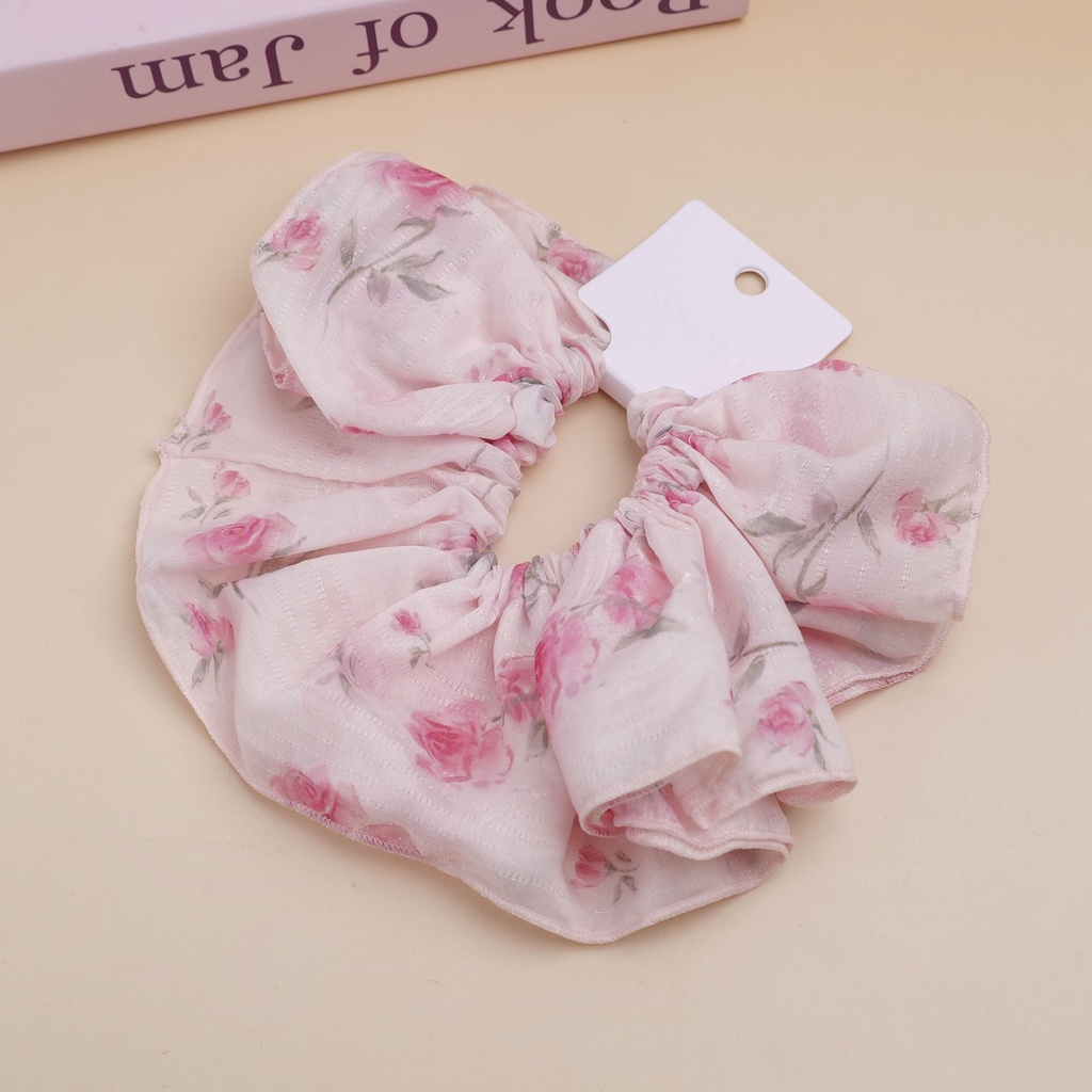 Rose Print Series Large Hair Tie