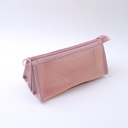 Colorful candy ins double-layer mesh pencil bag
