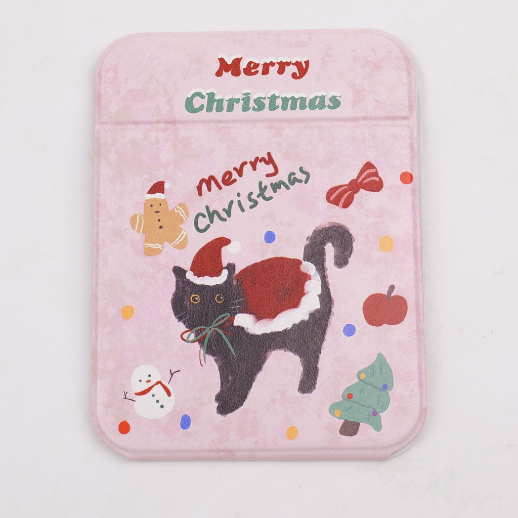 Christmas Series - Cat Folding Leather Mirror