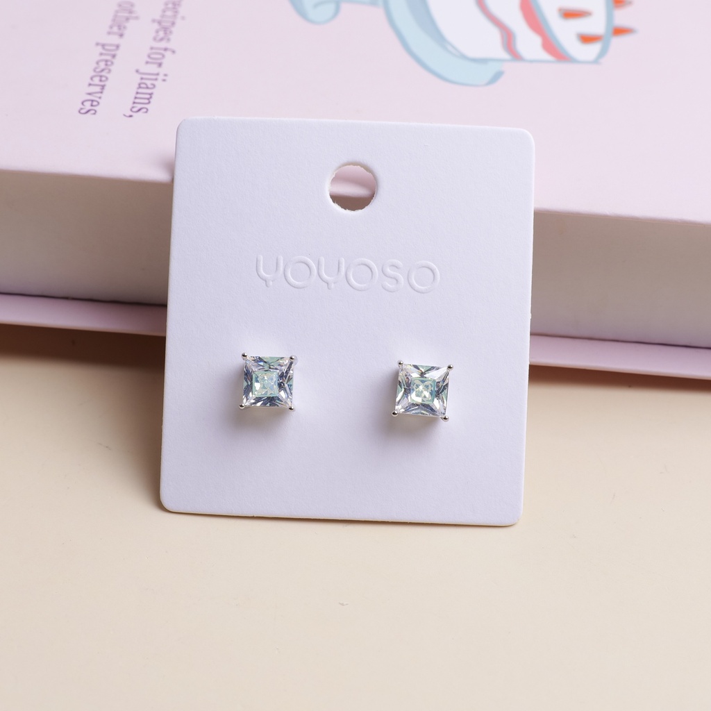 Rhombic Diamond Fashion Earrings - Blue