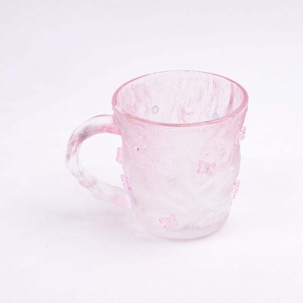Gradient color handle glass cup - 300ml