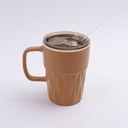 Creative simple mug 420ml- coffee color