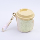 Leather cup mugs - Yellow