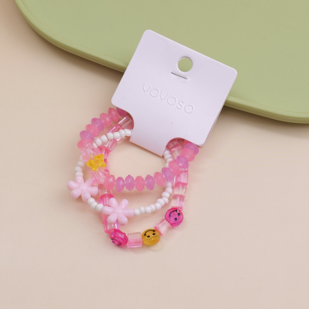 Beaded Bracelet Three Pieces Set - 6