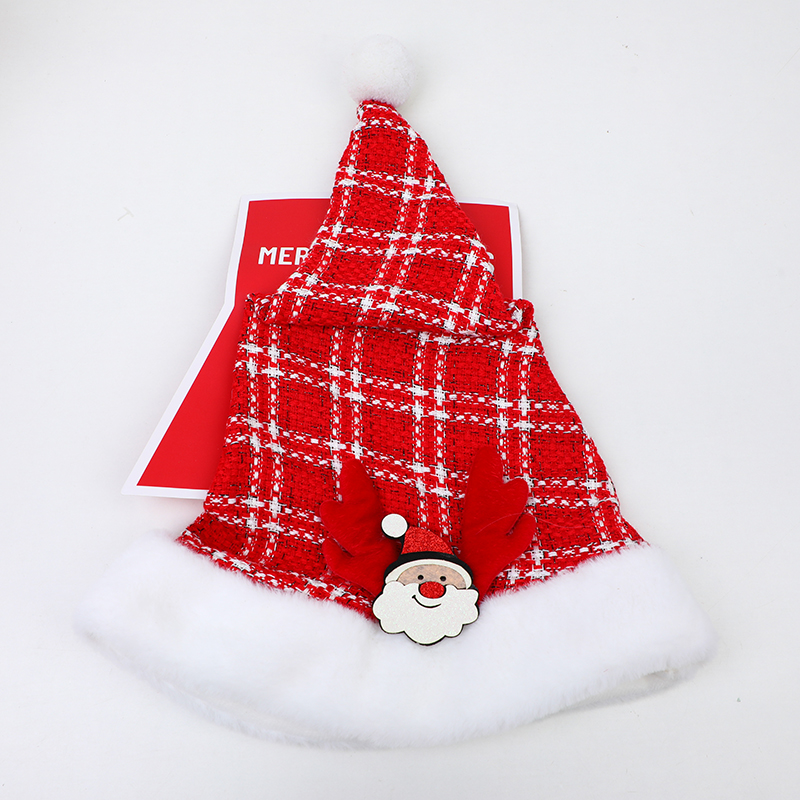 Christmas series red checkered hat