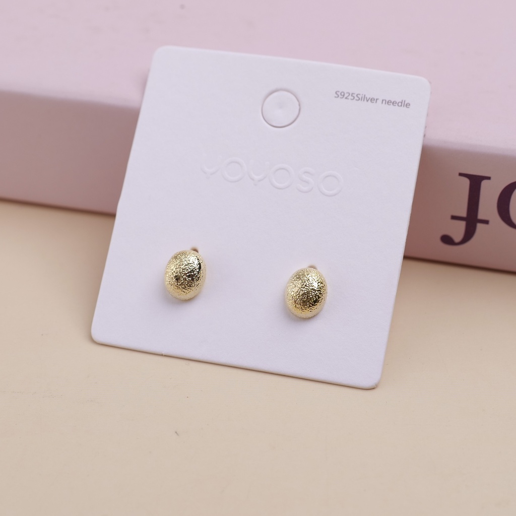 Metal Round Stud Earrings