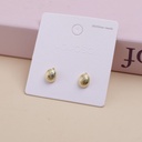 Metal Round Stud Earrings