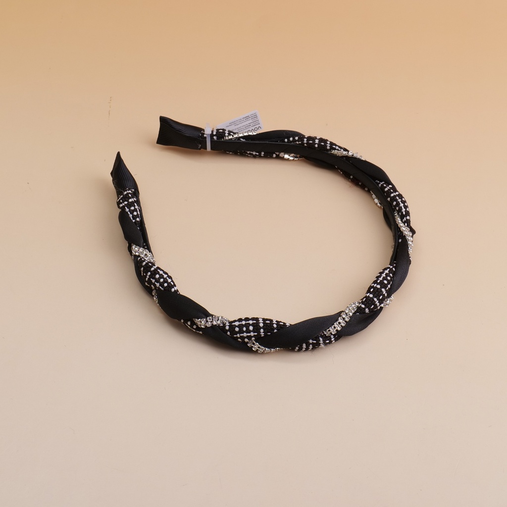 Checkered Series Wrapped Crystals Headband