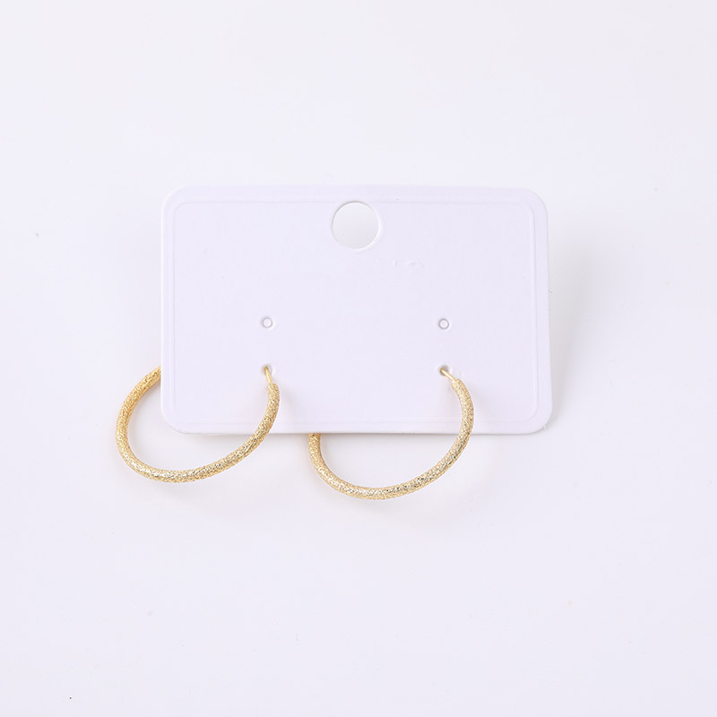 Frosted circle golden earring-small