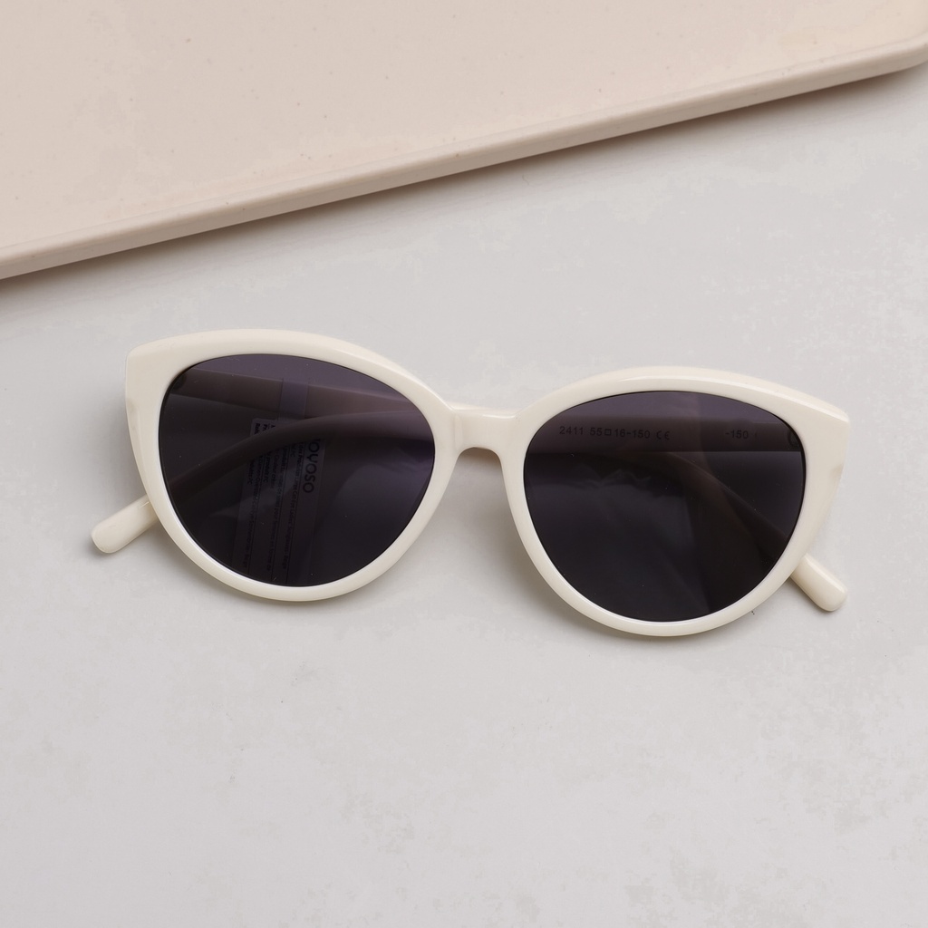 Large Cat-Eye Ladies' Sunglasses - Beige
