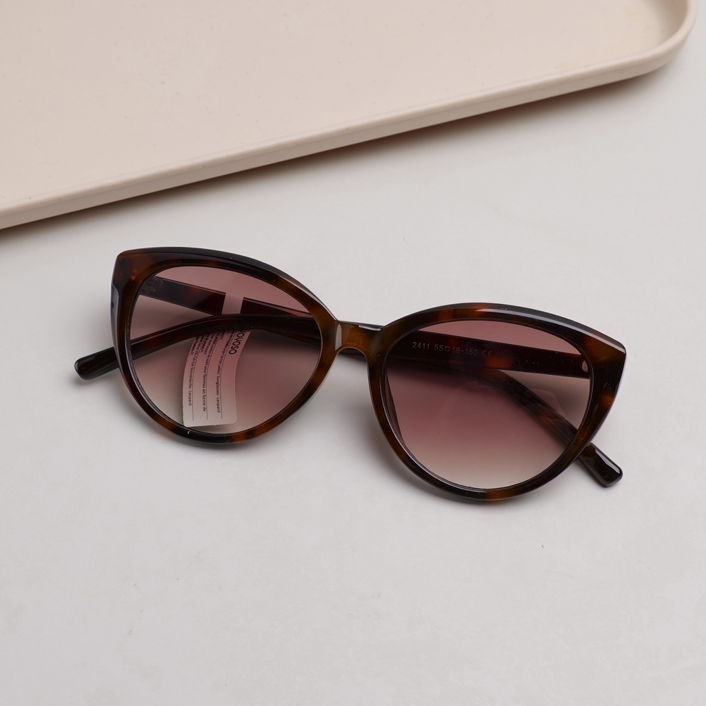 Large Cat-Eye Ladies' Sunglasses - Leopard Print
