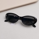 Rounded Cat-Eye Ladies' Sunglasses - Black