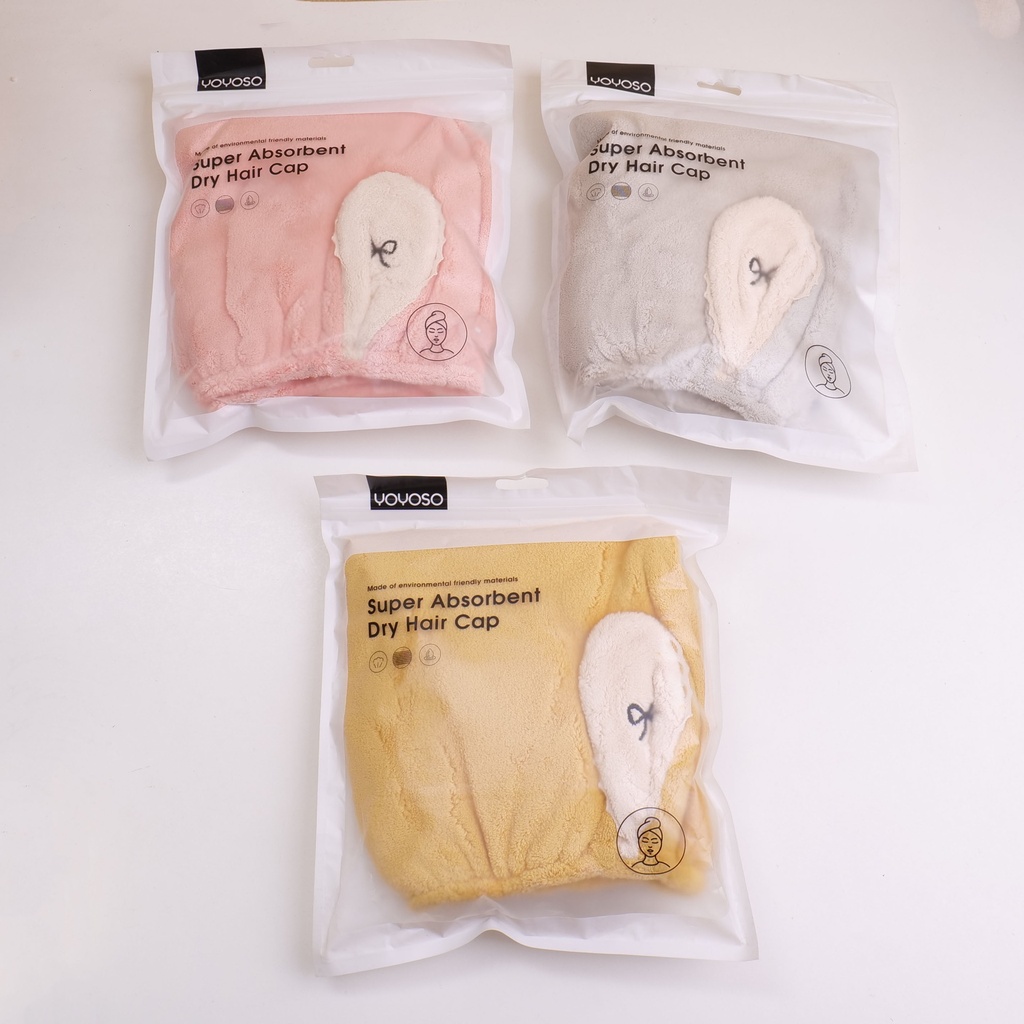 Soft and cute ear hair-drying cap