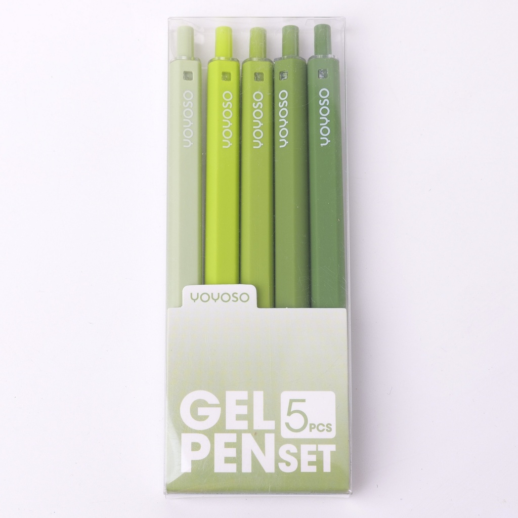Macaron Green Series Concise Classic Gel Pen Set 5PCS-Blue refill