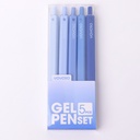 Macaron Blue Series Concise Classic Gel Pen Set 5PCS-Blue refill