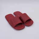 Solid color square women's flip-flops Red 40-41