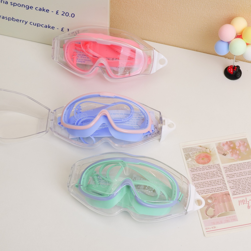 Color-Block Large Frame Kids Swim Goggles